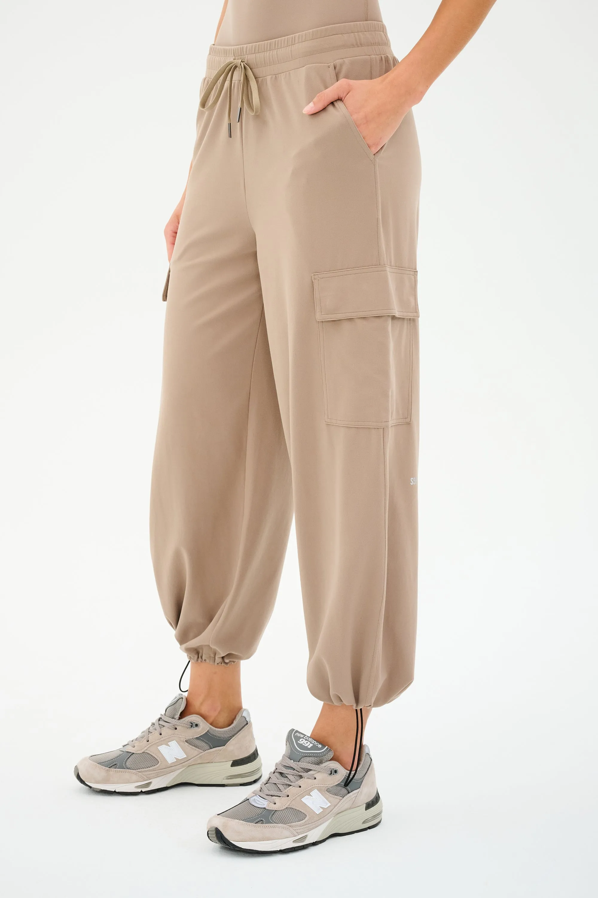 Nico Airweight Cargo Pant - Latte Comfy Essentials Wear
