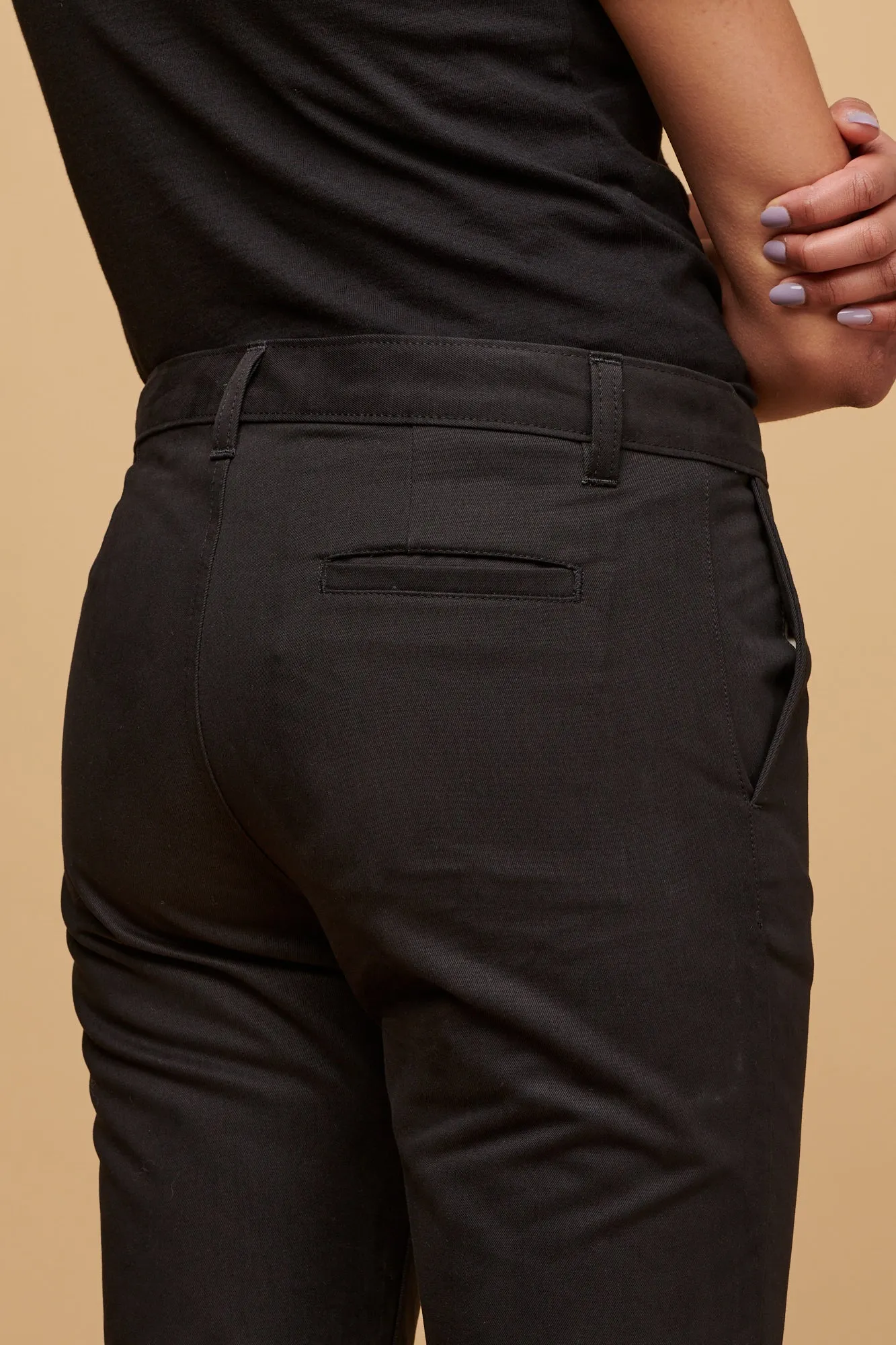 Flexible Performance Wear Women's Heavyweight Slim Chino - Black