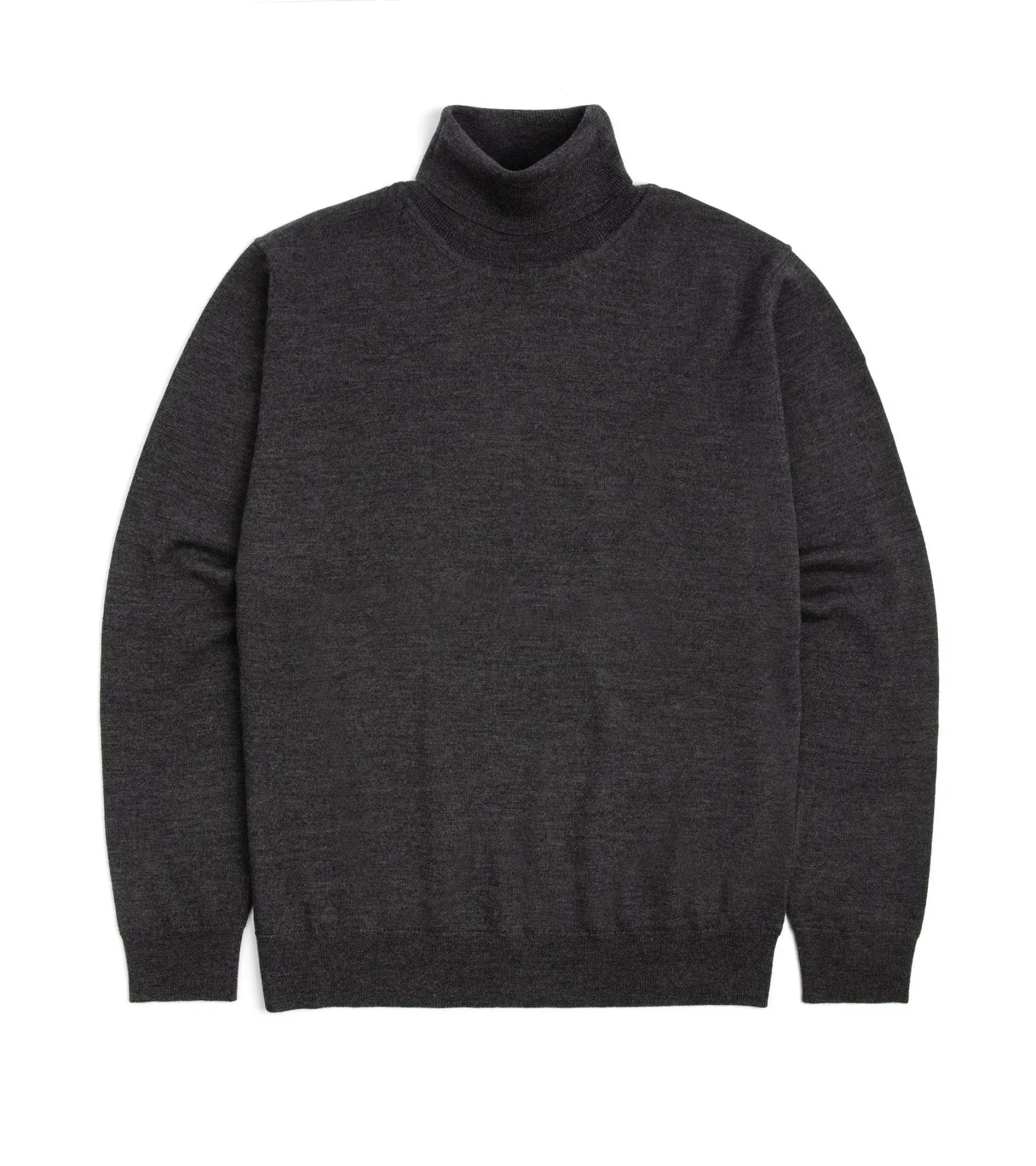 Trunk William Merino Roll Neck Sweater: Charcoal Ethic Core Harbor Style