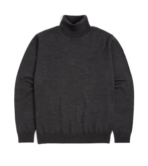 Trunk William Merino Roll Neck Sweater: Charcoal Ethic Core Harbor Style