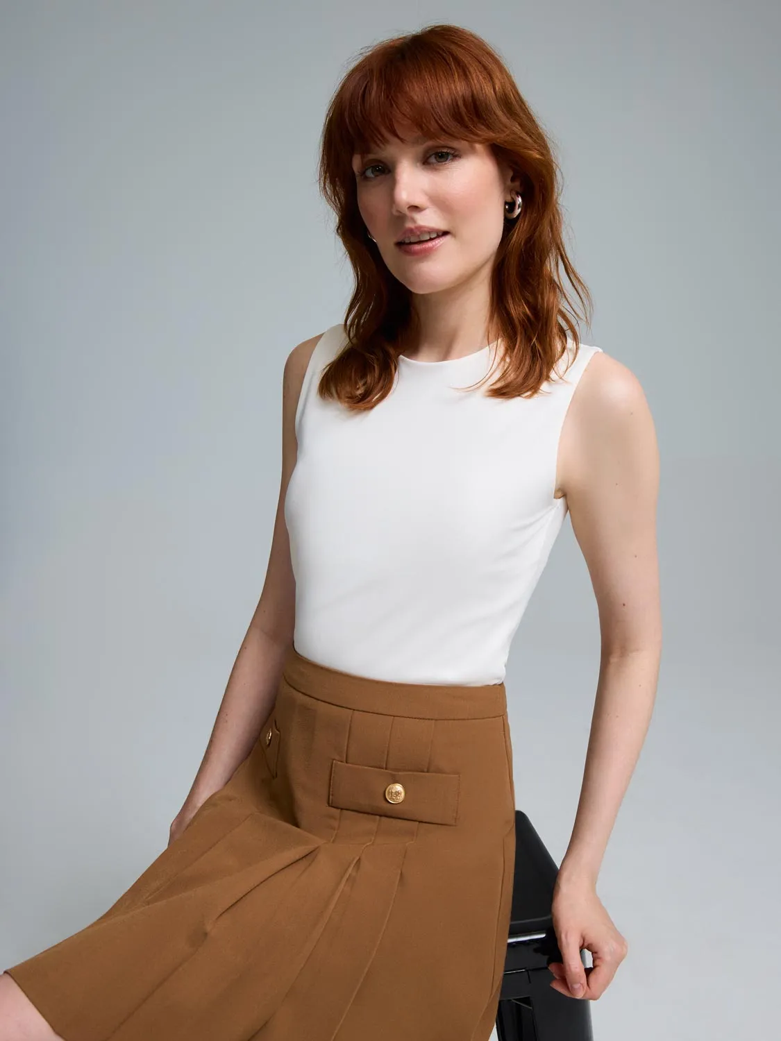 EasyCareFabric Double Layer High Neck Tank Top