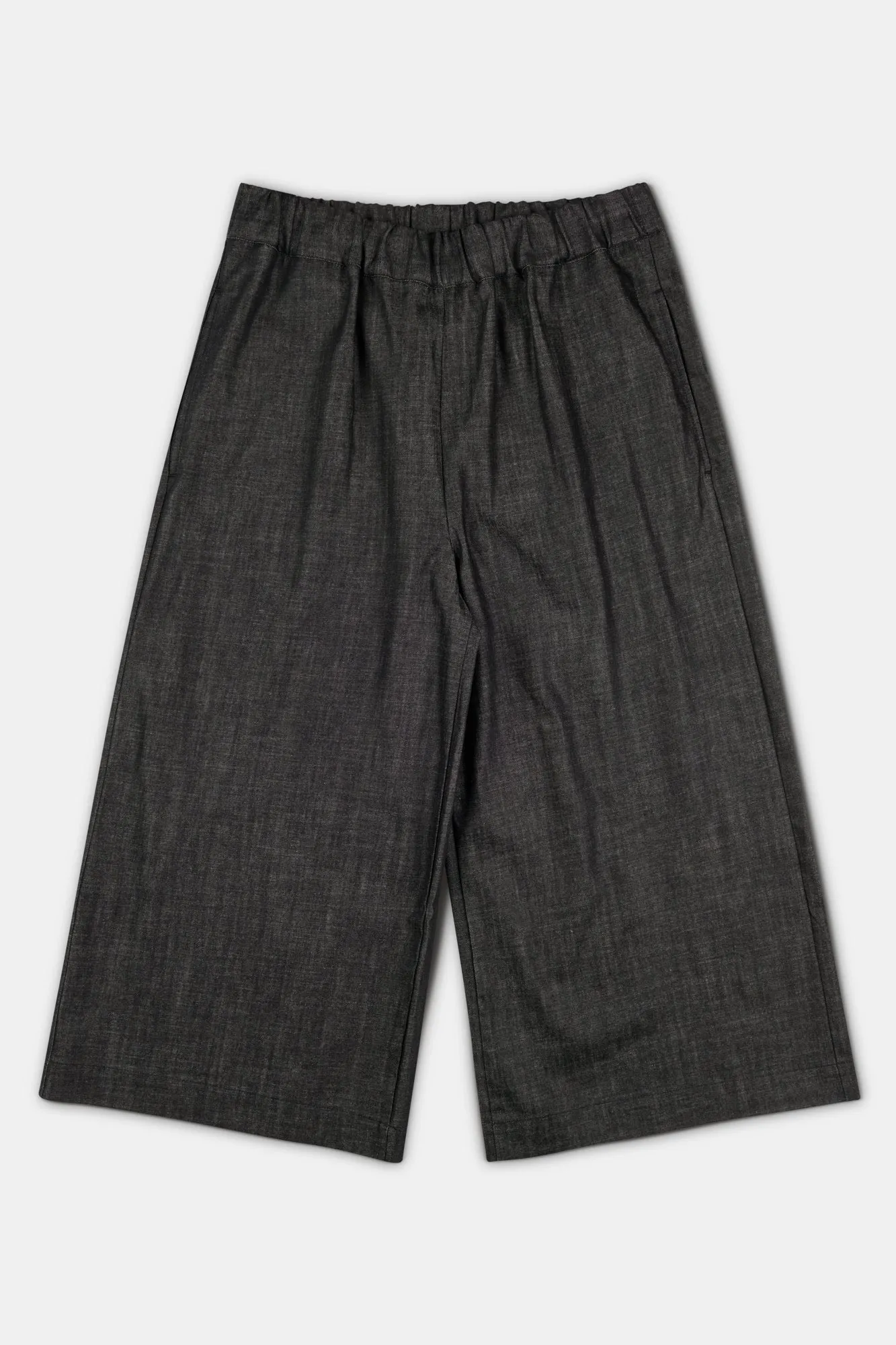 Anti Static Fabric Women's Short PJ Trousers - Black Denim