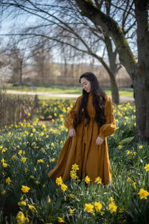 Fashion Fit Soft Fabric Beth Oversized Dress with long sleeves | Linen dress