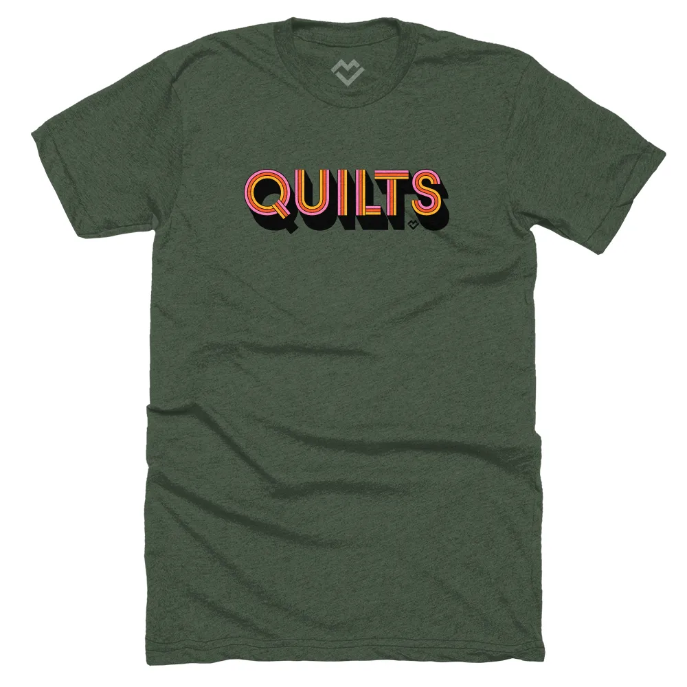 Outdoor Leisure City Fashion Look Quilts - T-shirt (Pine Green)