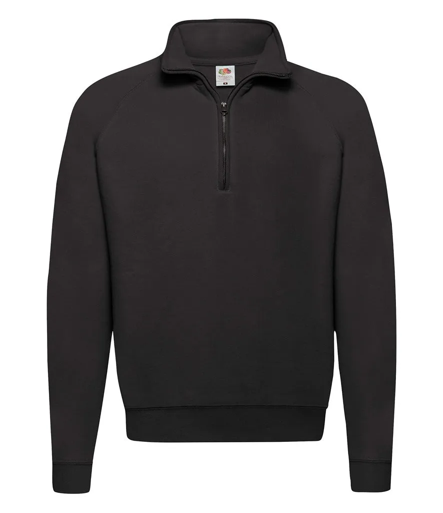 Zip Neck Sweat | BLACK running suitable Casual Basics