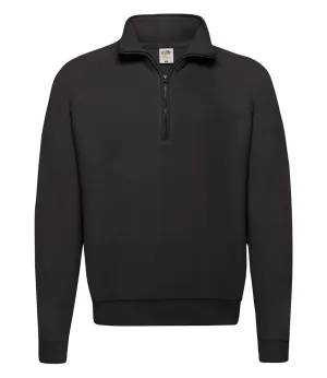 Zip Neck Sweat | BLACK running suitable Casual Basics
