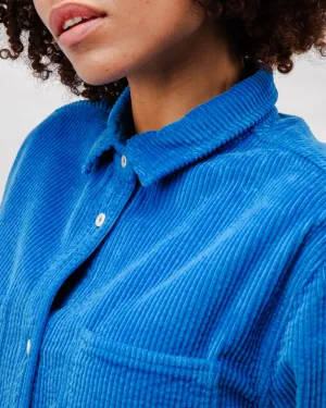 Corduroy Oversize Blouse Blue Urban Fit Timeless Layering