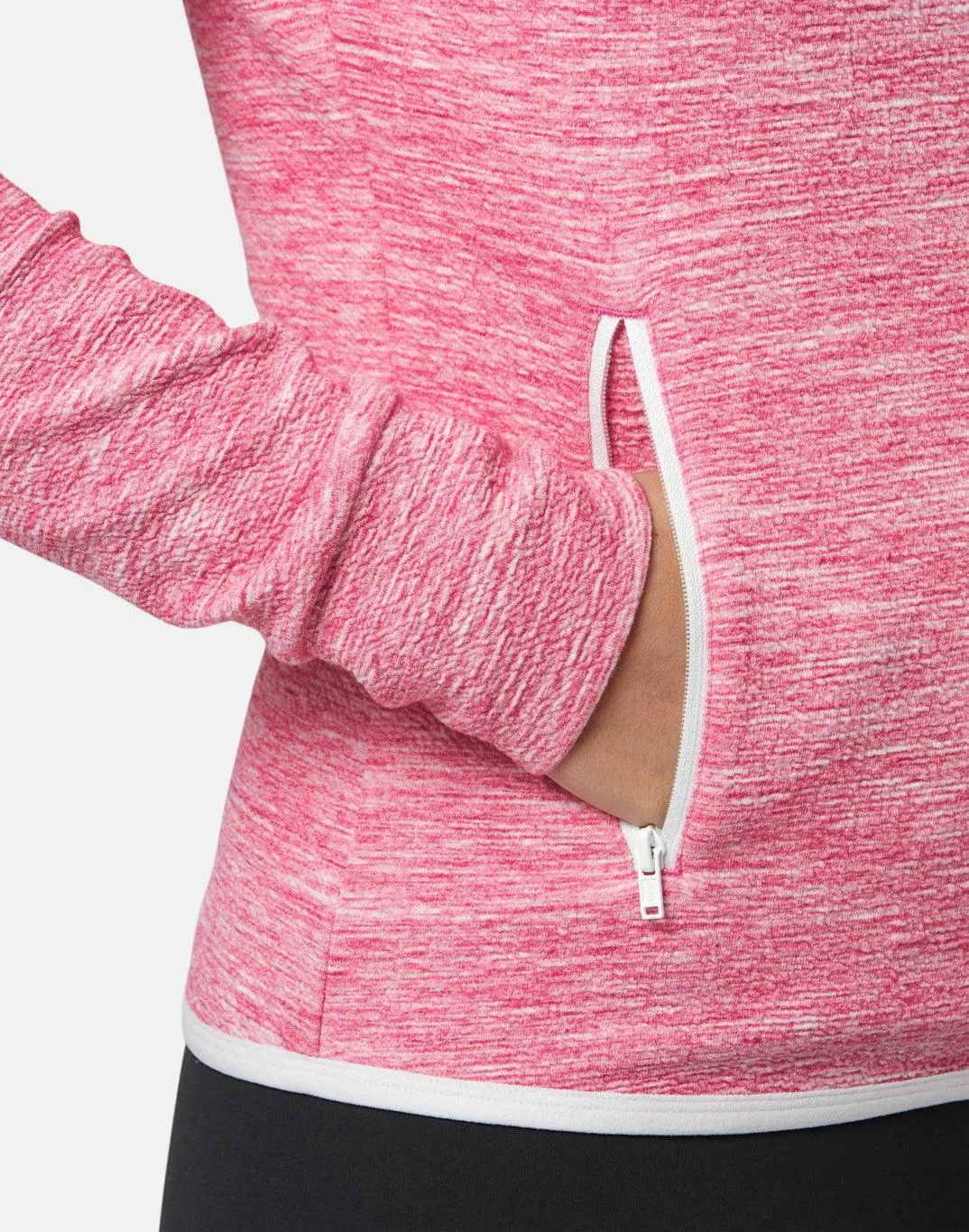 Pink Fleck Zip Hoodie Business Ready Camping Gear