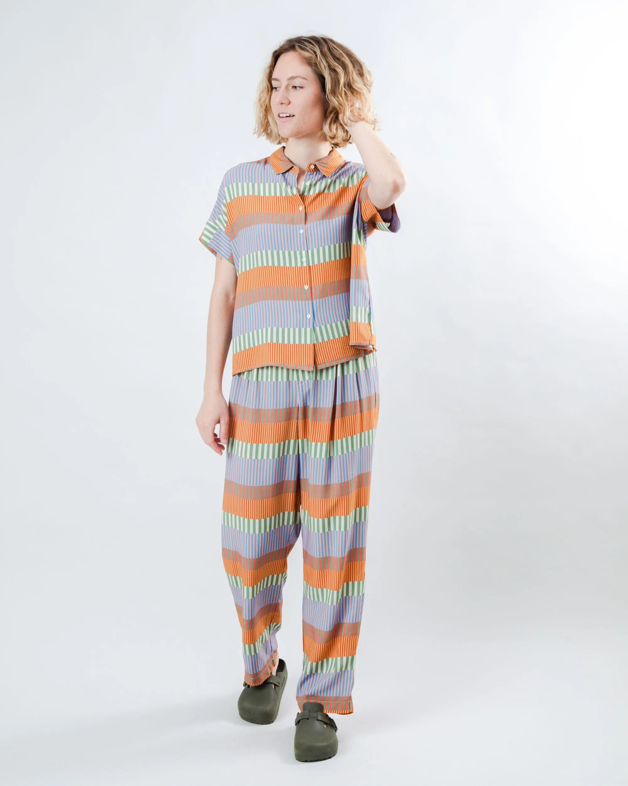 Mediterranean Batwing Blouse vacation wear BreathableMaterial