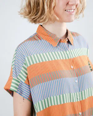 Mediterranean Batwing Blouse Lint Resistant Surface