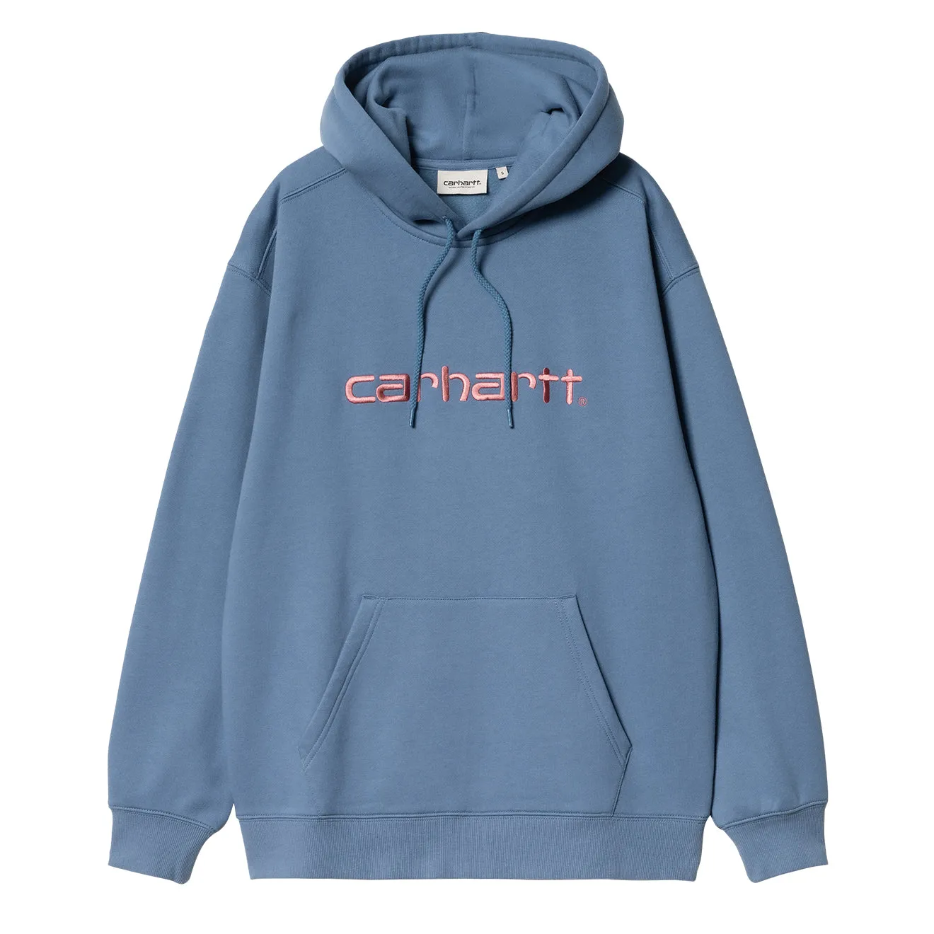 Carhartt WIP Womens Hooded Sweat Sorrent / Glassy Pink Snuggly Fit Plaid Design