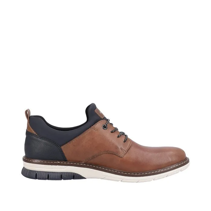 Mens Rieker Dustin 54 in Nuss/Lake/Navy/Amaretto Smooth Sole RecycledMaterial