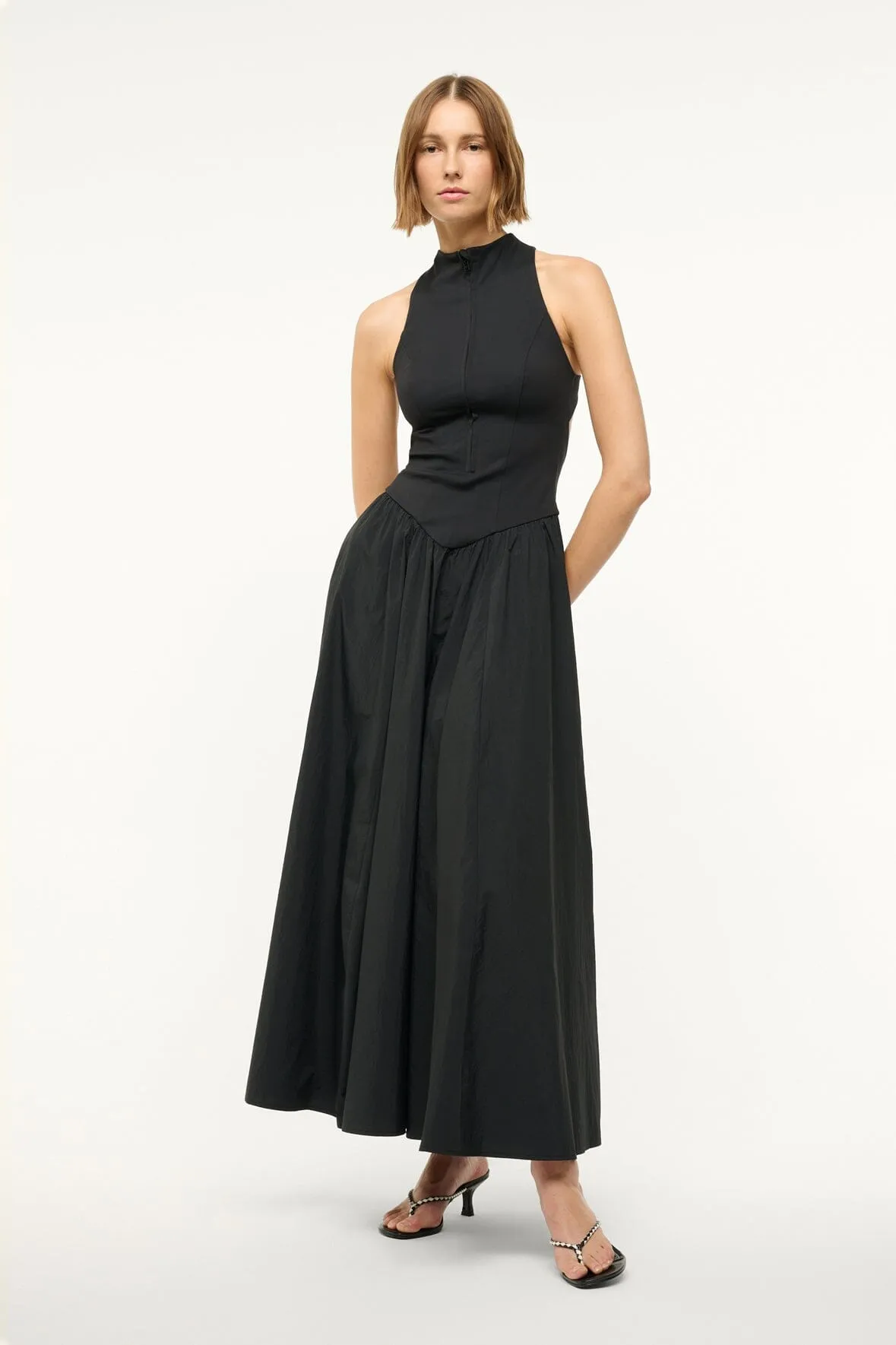 Evening Tone Easy Mood CREVASSE MAXI DRESS | BLACK