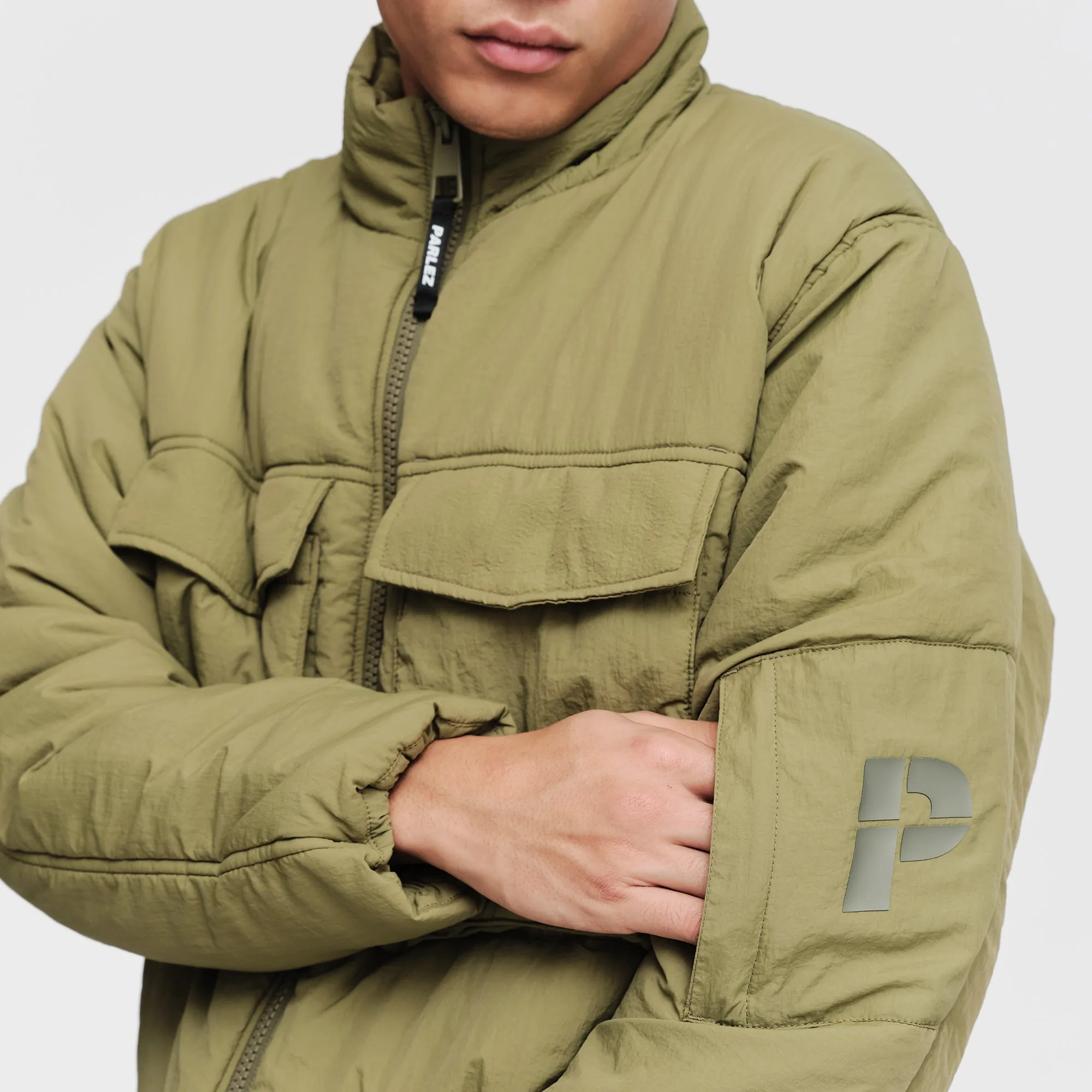 Mako Jacket Olive Green Hypoallergenic Fiber Filling Ergonomic Tailoring