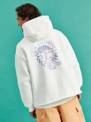Cruz Oversized Hoodie Cream Pastel Shade