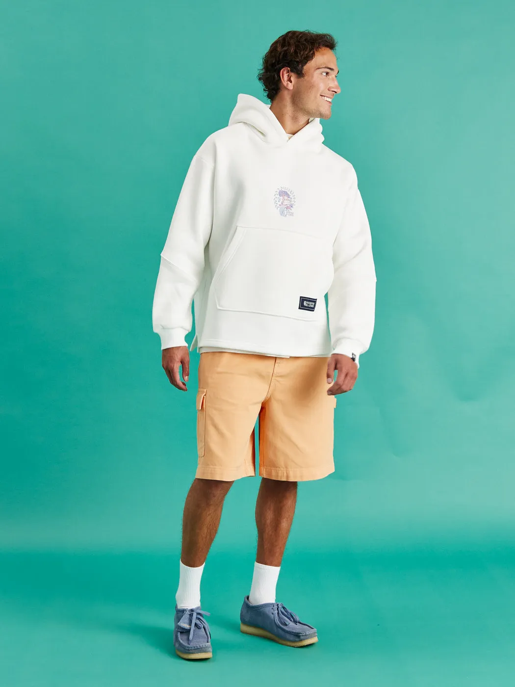 Cruz Oversized Hoodie Cream Trendy Fashion Simple Fashion