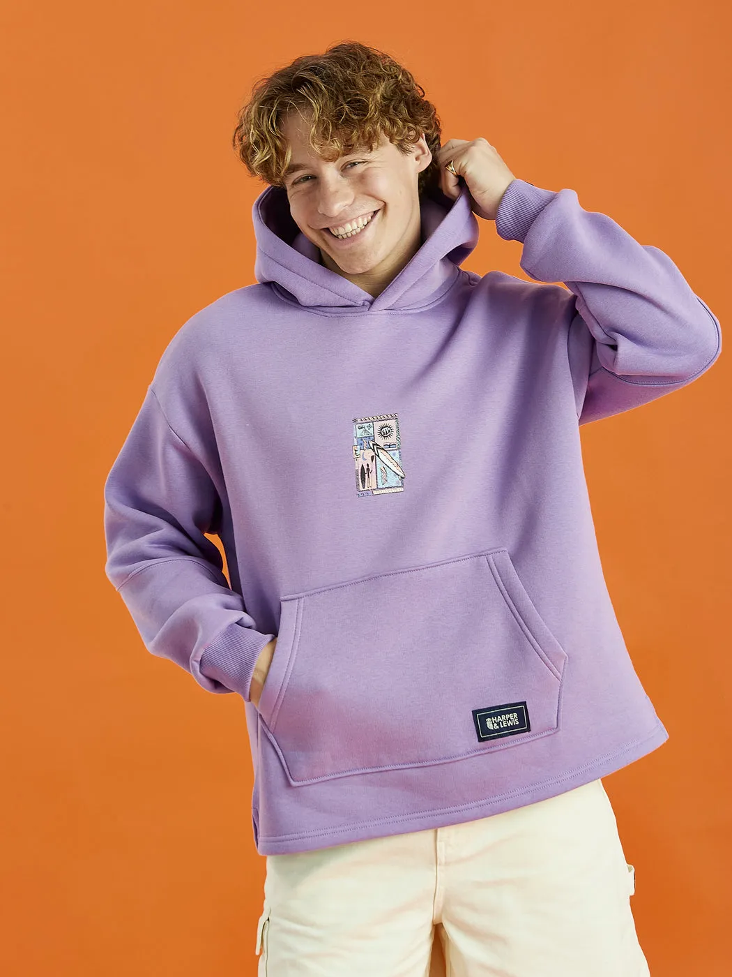 uncollared Comfy Street Cruz Oversized Hoodie Purple