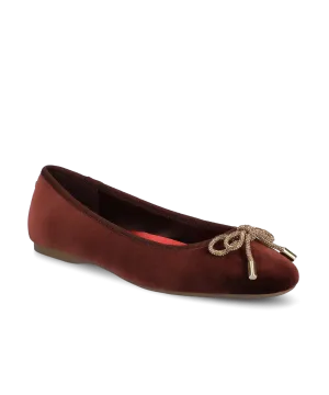 Youth Style The Hummingbird - Brandy Velvet Jeweled Bow