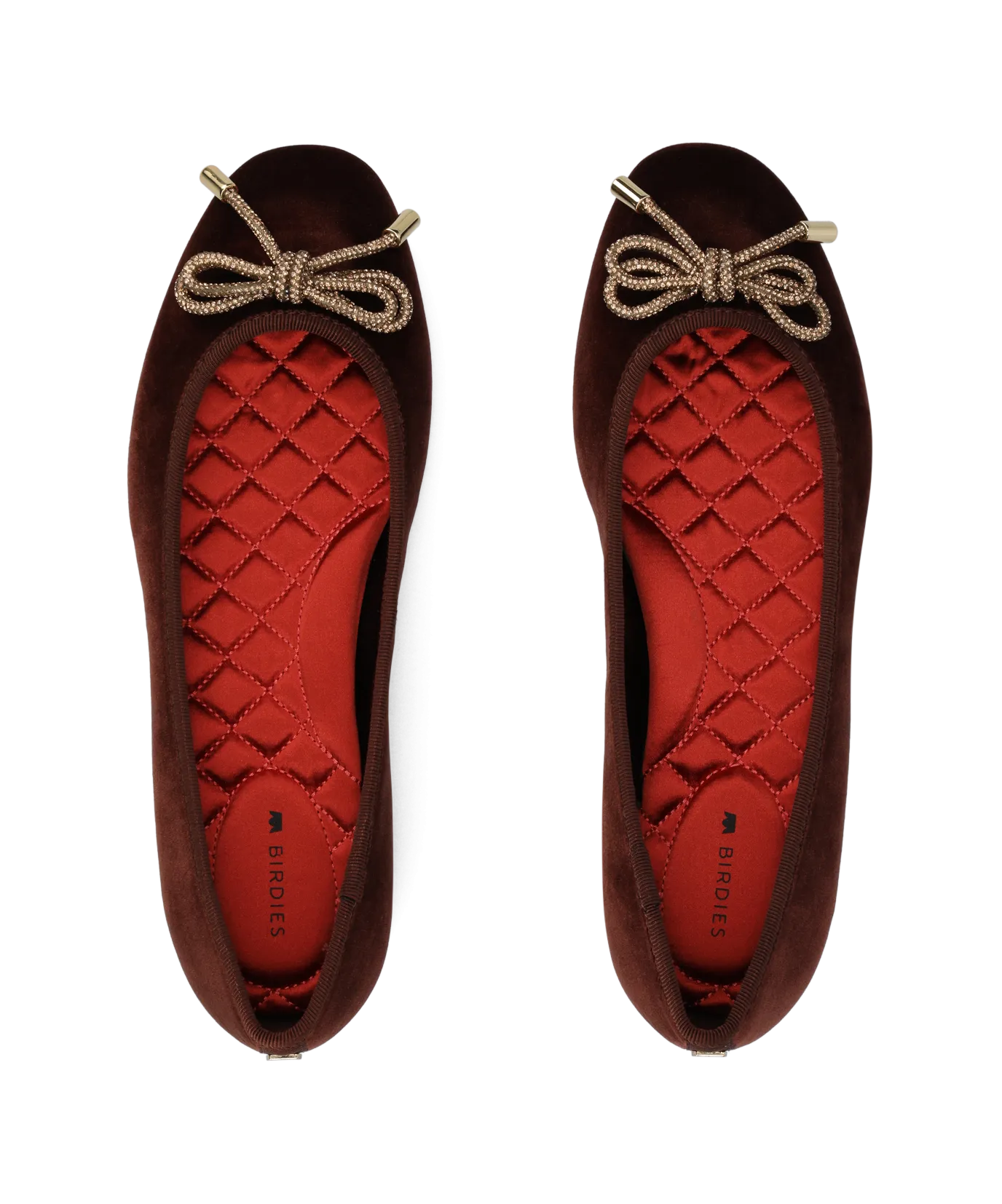 The Hummingbird - Brandy Velvet Jeweled Bow Street Ready Comfort Function