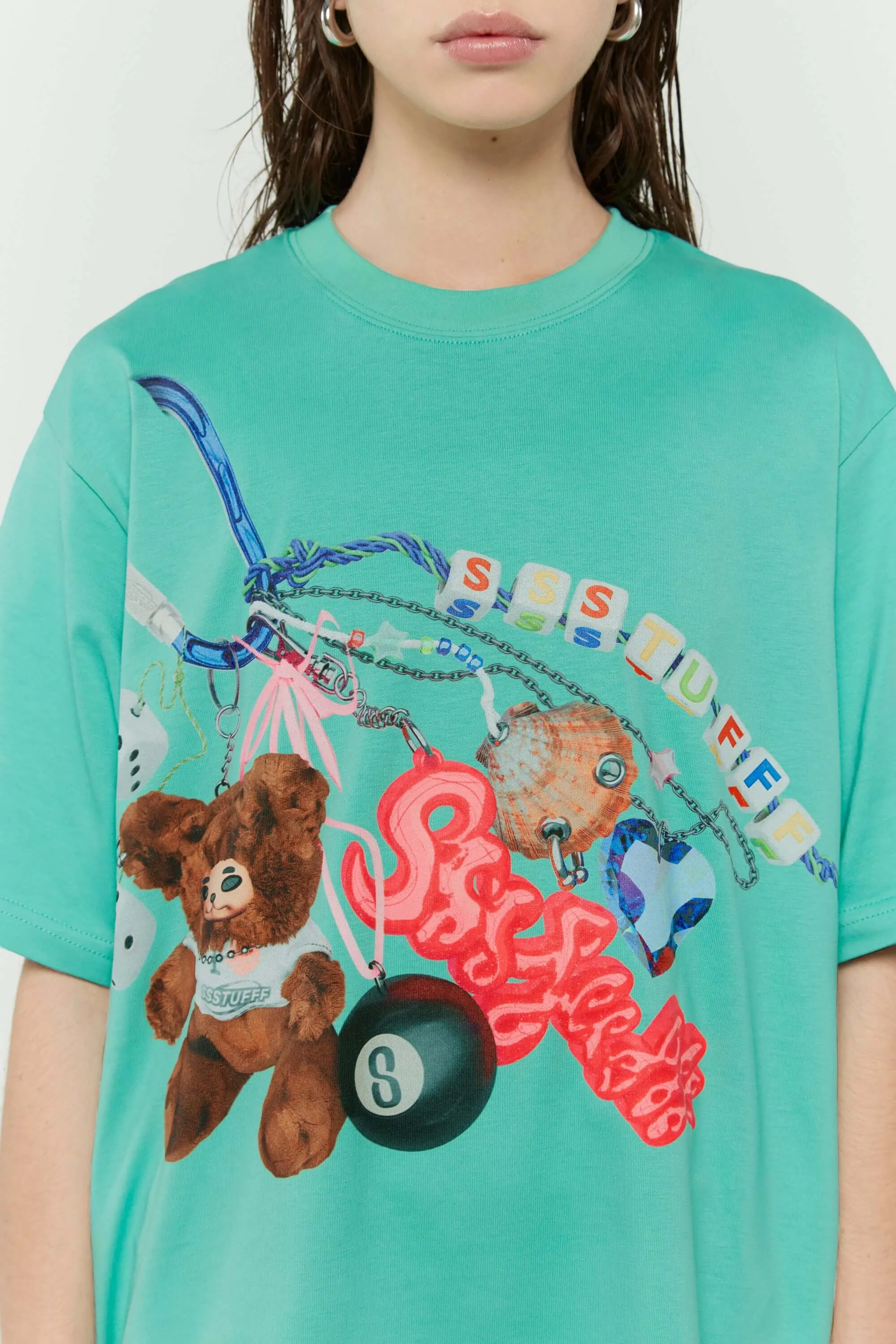 Seasonal Outfit Silk combination Cute Key Chain Tee