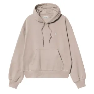 Outdoor Adventure Essential Minimal Carhartt WIP Womens Hooded Casey Sweatshirt Dusky Beige / Silver