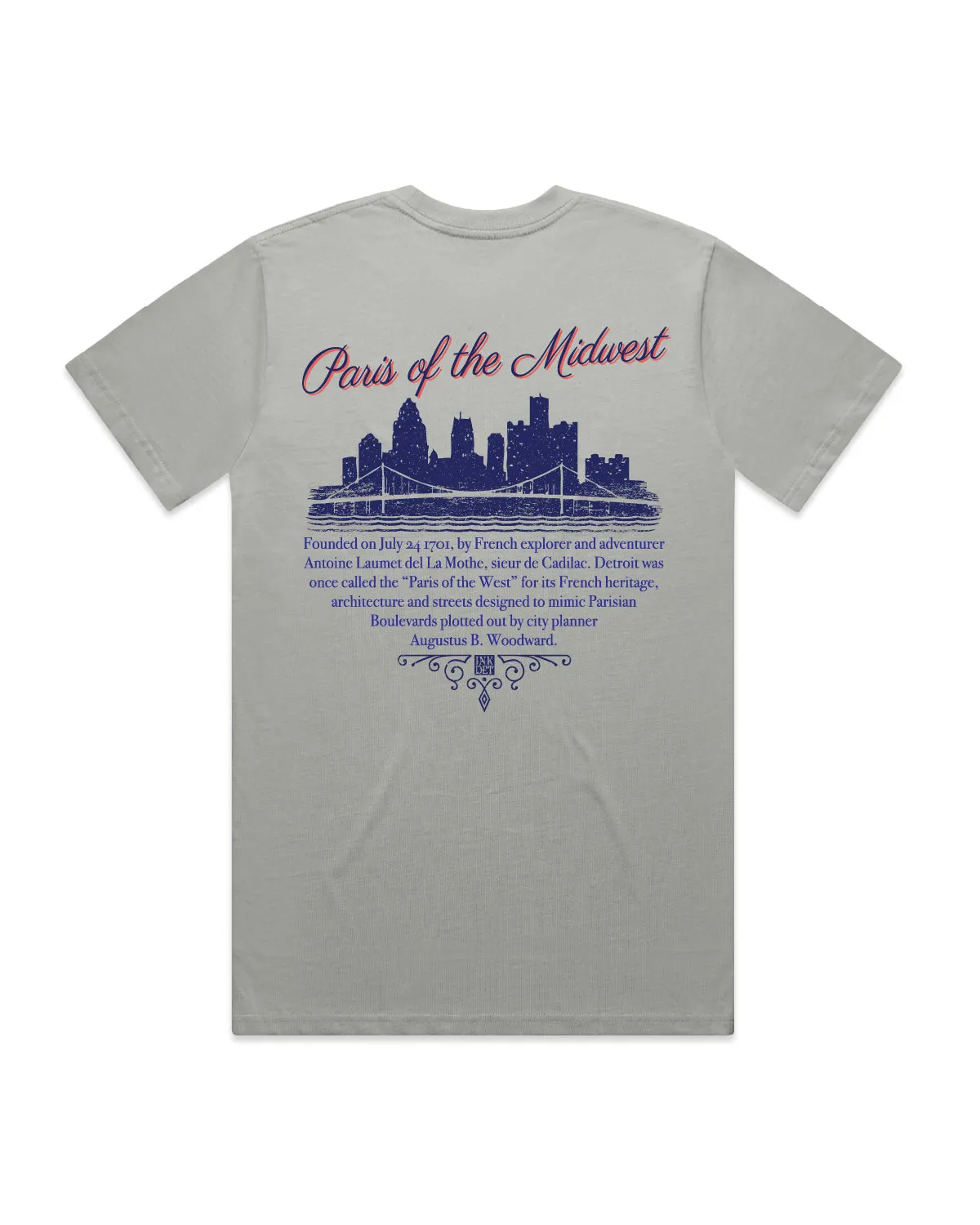 Ink D??troit - (New) Paris of the Midwest Premium T-Shirt - Storm Casual Layering Wear