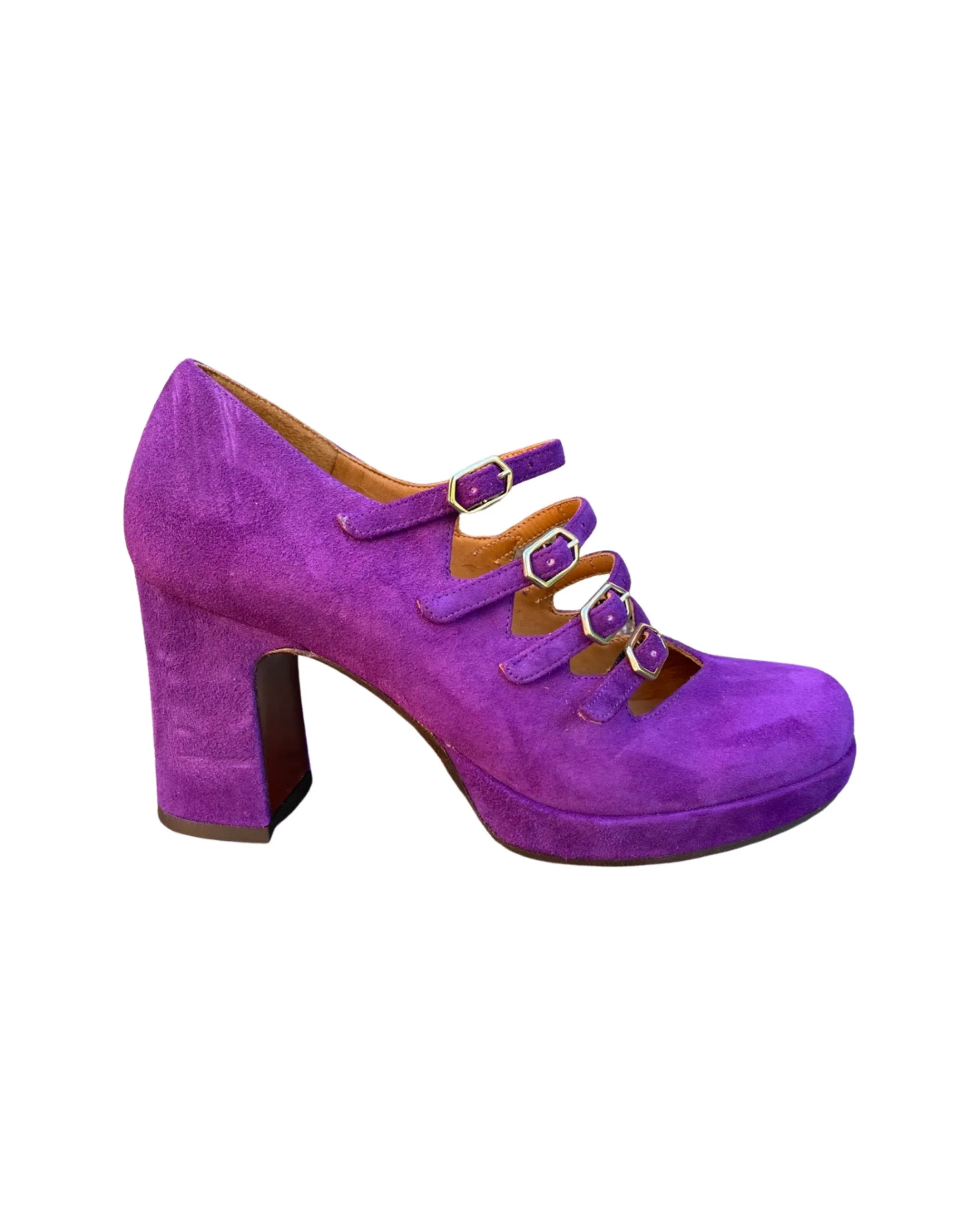 Dalila Purple Platform Heel Comfortable Design Daily Essential