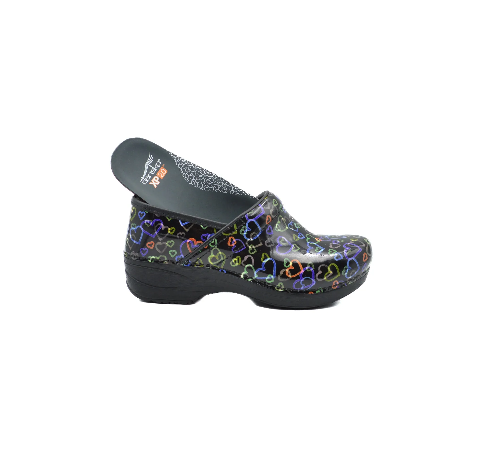 DANSKO XP 2.0 Floating Hearts Patent Derby Style