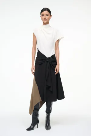 DAVINA DRESS | BLACK MULTI Sharp Edge