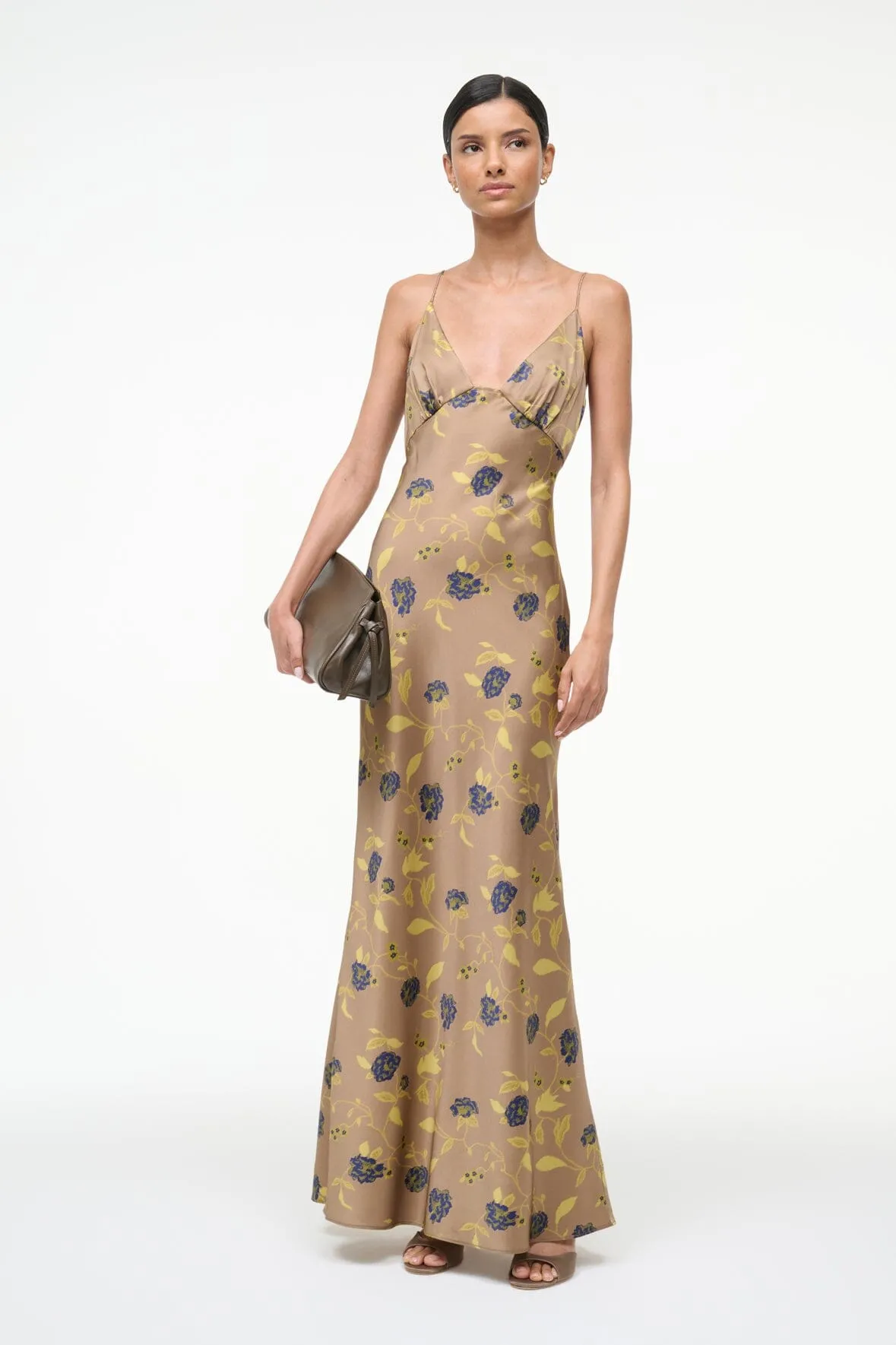 HANK SILK DRESS | VINTAGE FLORAL Modern Design High-waist