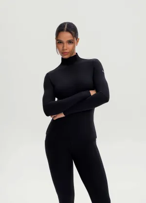 Tight fit sexiness Mock Neck Long Sleeve Top
