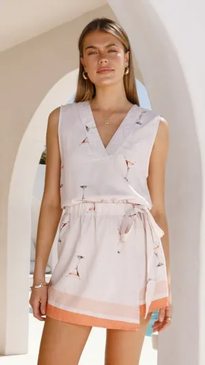 Kamela Playsuit - Peach Martini Winter Essential Quiet Core