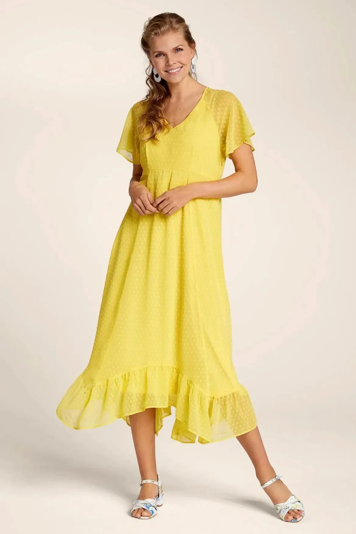 Dobby Floaty Summer Dress Relaxed Fit Design
