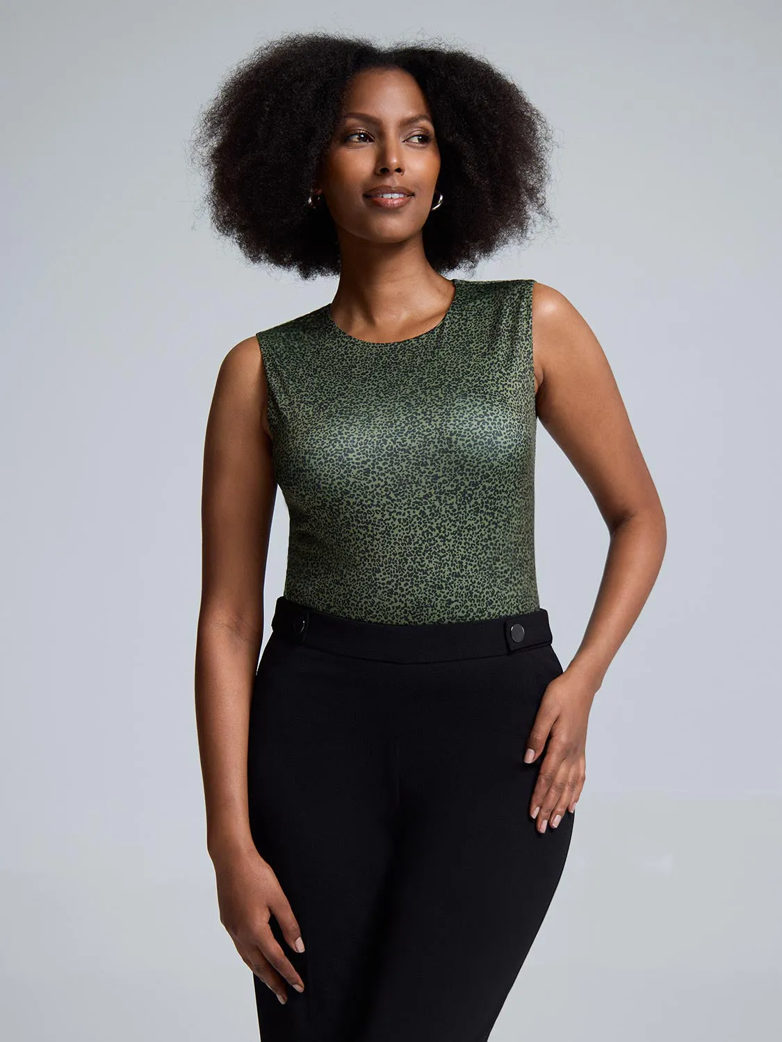 Double Layer Leopard Print Tank Top Stylish and Easygoing Top Rated