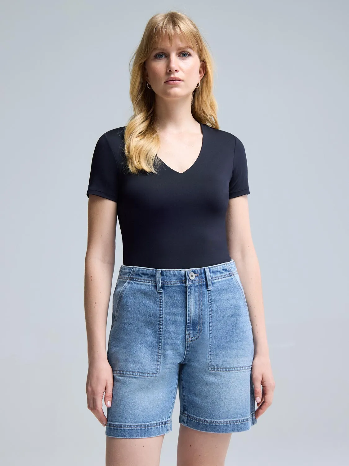 Weekend Wear Double Layer V-Neck T-Shirt