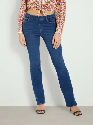 Softened Lining Fit Layer High-Rise Sexy Boot Denim Jeans in Dark Wash