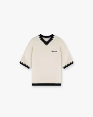 Script Embroidered Knit - Off White Motion Core