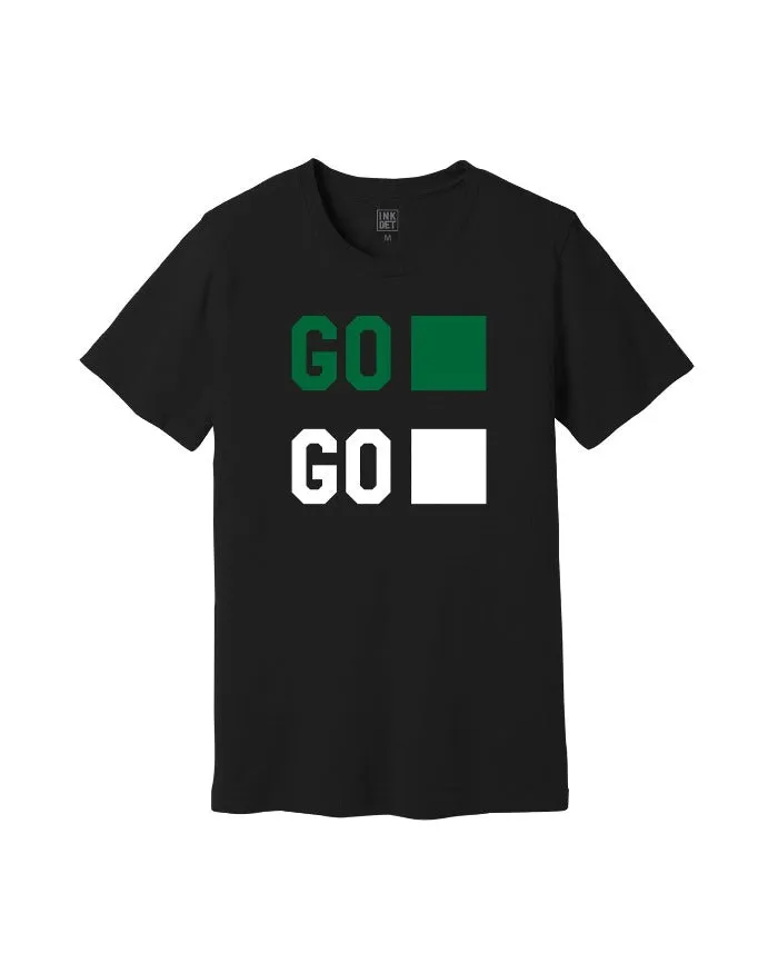 Ink Detroit GO GREEN GO WHITE T-Shirt - Black Comfortable Piece