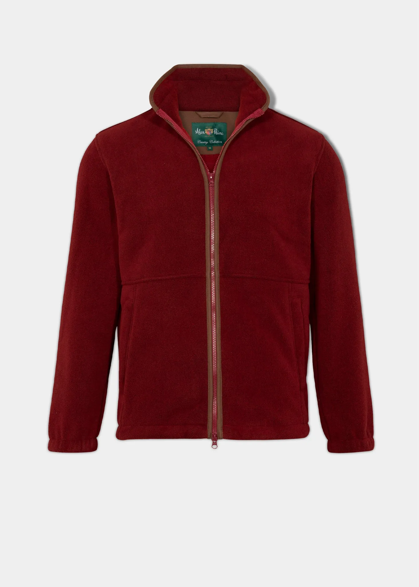 Reinforced Seam Construction Quick drying material Aylsham Men's Fleece Jacket In Bloodstone - Regular Fit