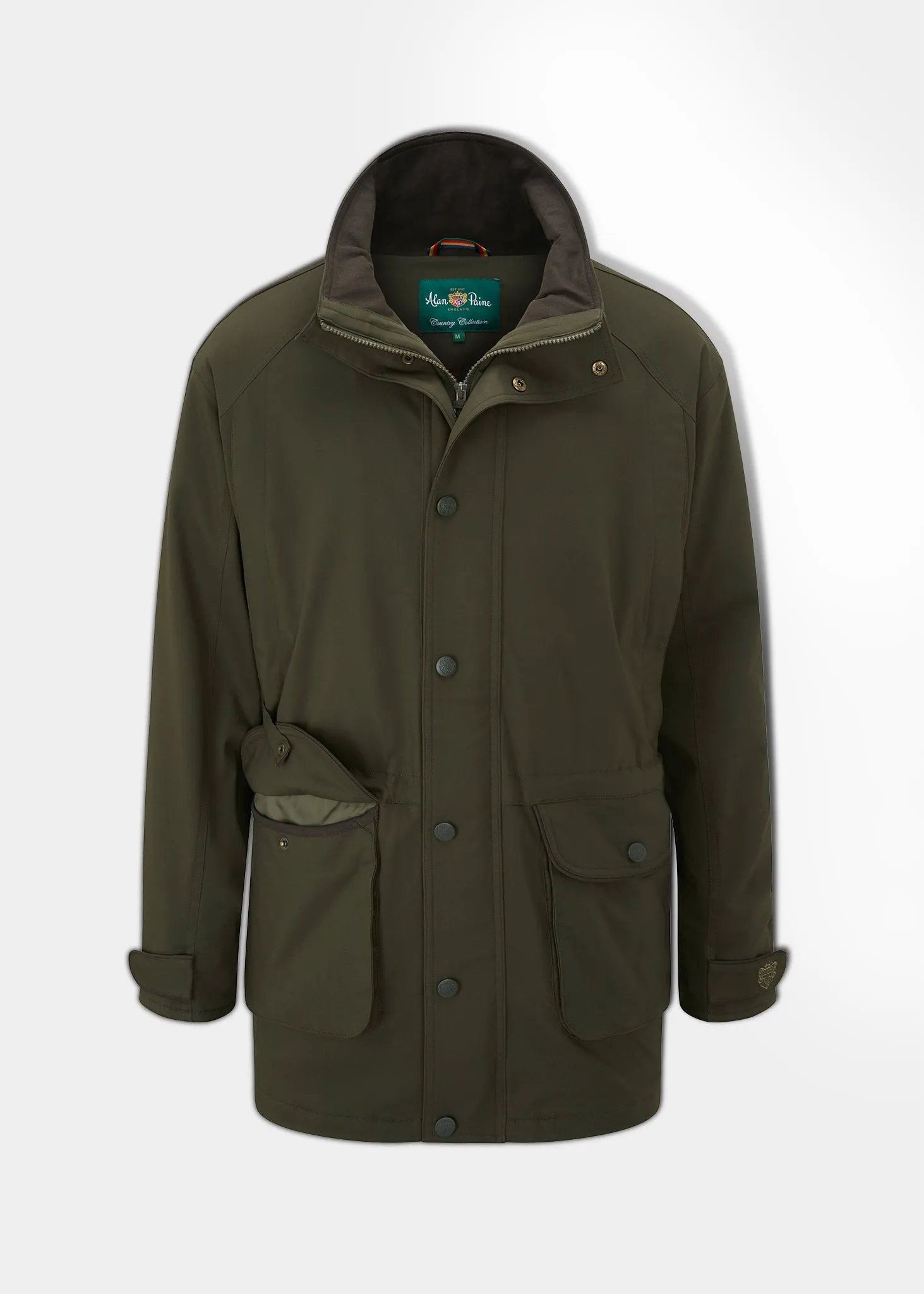 Dunswell Men's Waterproof Field Coat In Olive - Shooting Fit Waterproof Technology