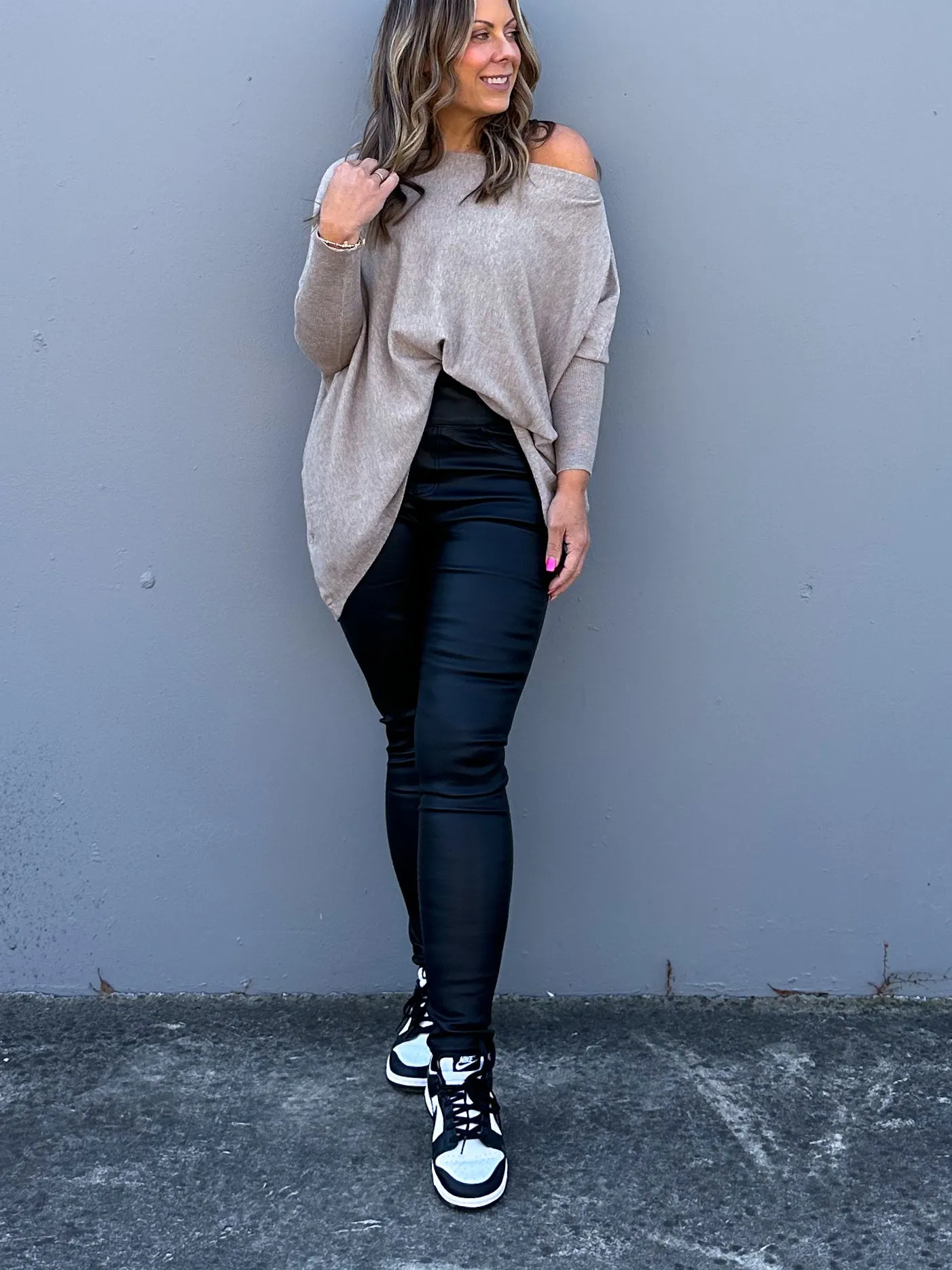 Casual Musthave Flat Lock Stitching Nash Waxed Pants