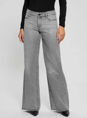 Outfit Plan Grey Sexy Palazzo Denim Jeans in Light Wash