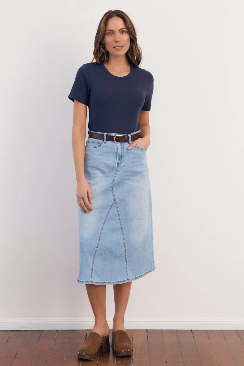 AllSeasonWear Adrift Ribbed Tee in Navy