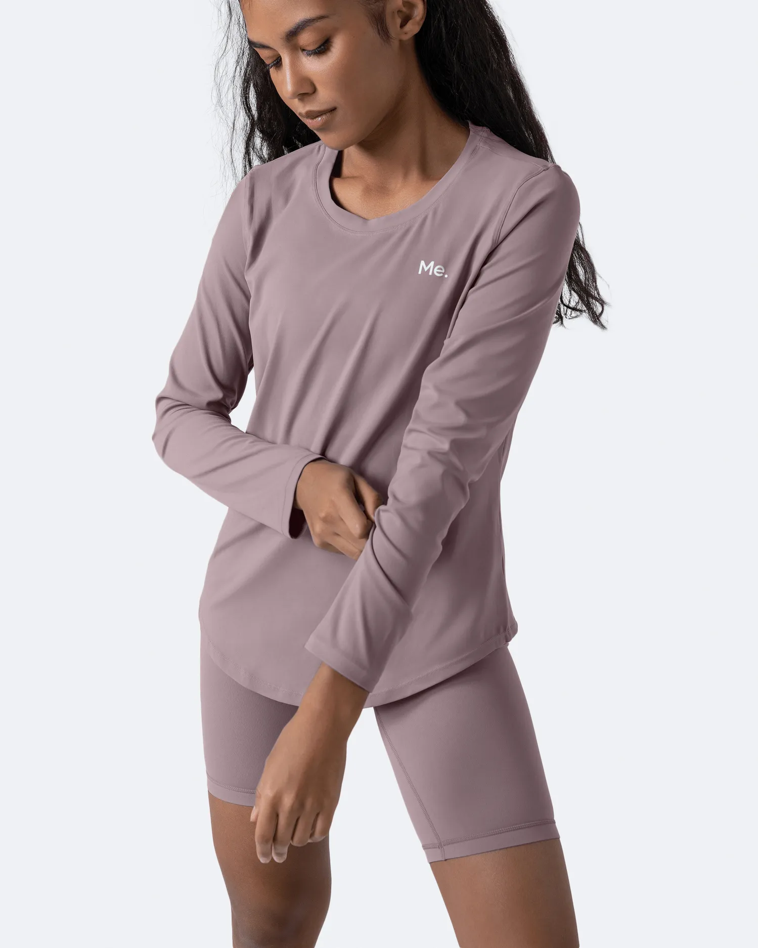 Temperature Regulating Fabric Ergonomic Cut Dusty Pink Long Sleeve