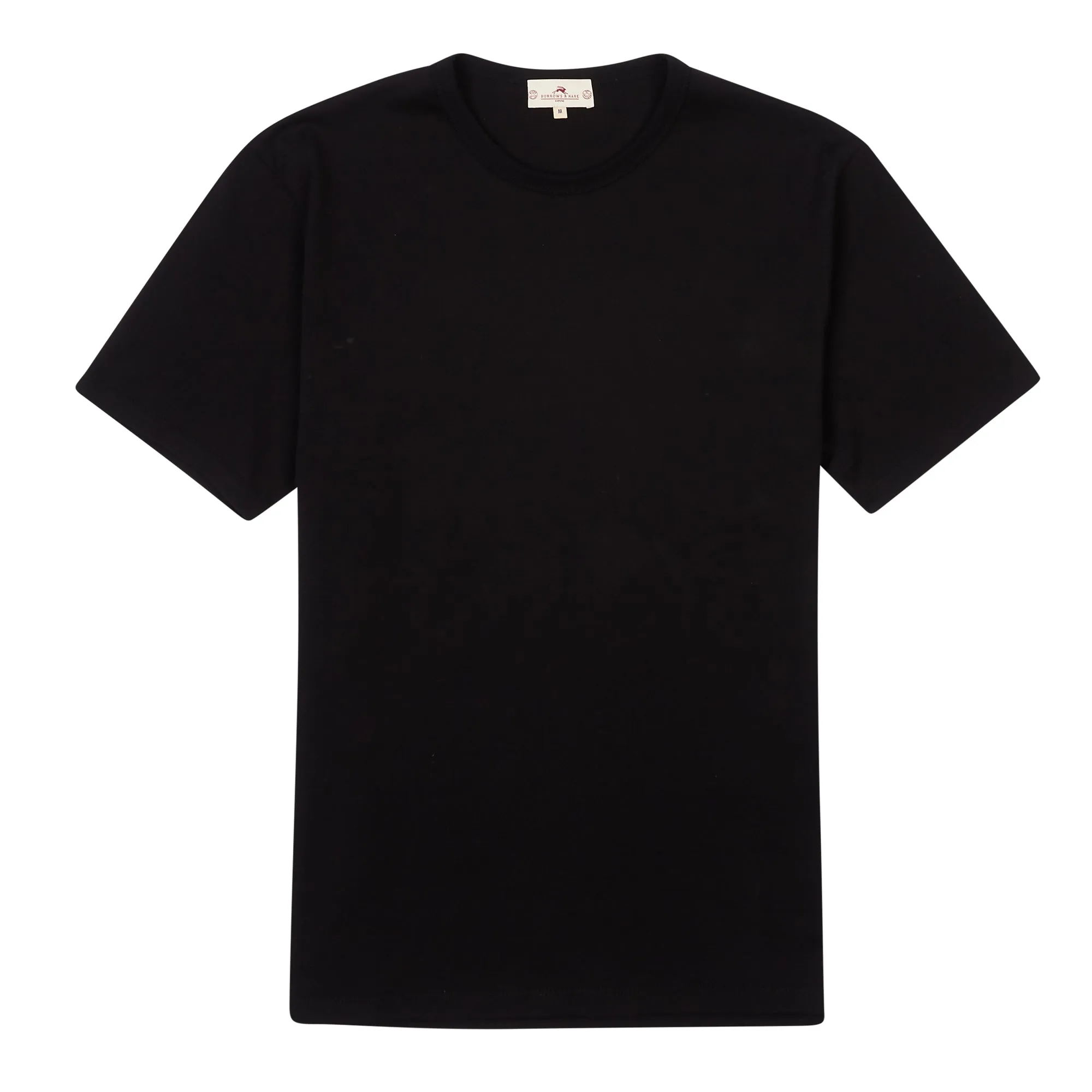 Pullover Cotton Blend Regular T-Shirt - Black