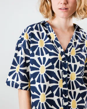 Marisol Cropped Blouse Navy Chill Vibe