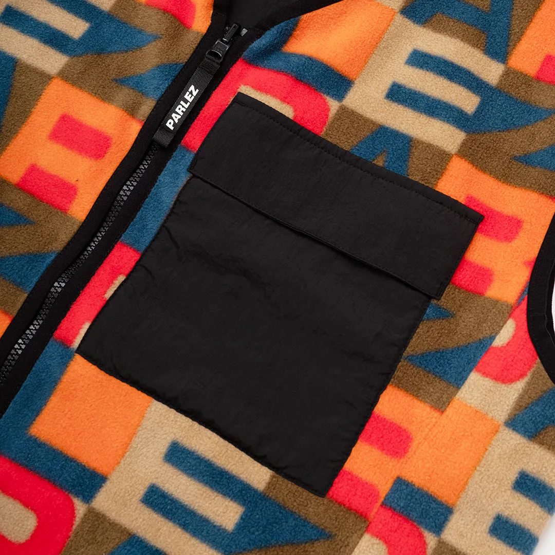 Zone Fleece Gilet Black Compact Weave Layered casual