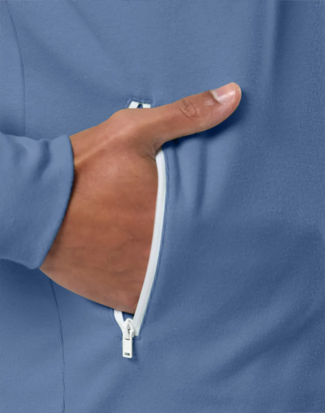 absorbent Chill Zip Hoodie in Oasis Blue