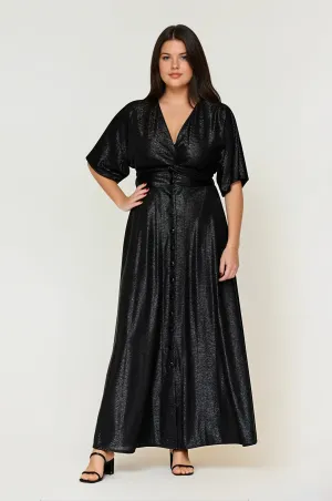 Angelika Evening Dress Silky Mood Ribbed-Texture