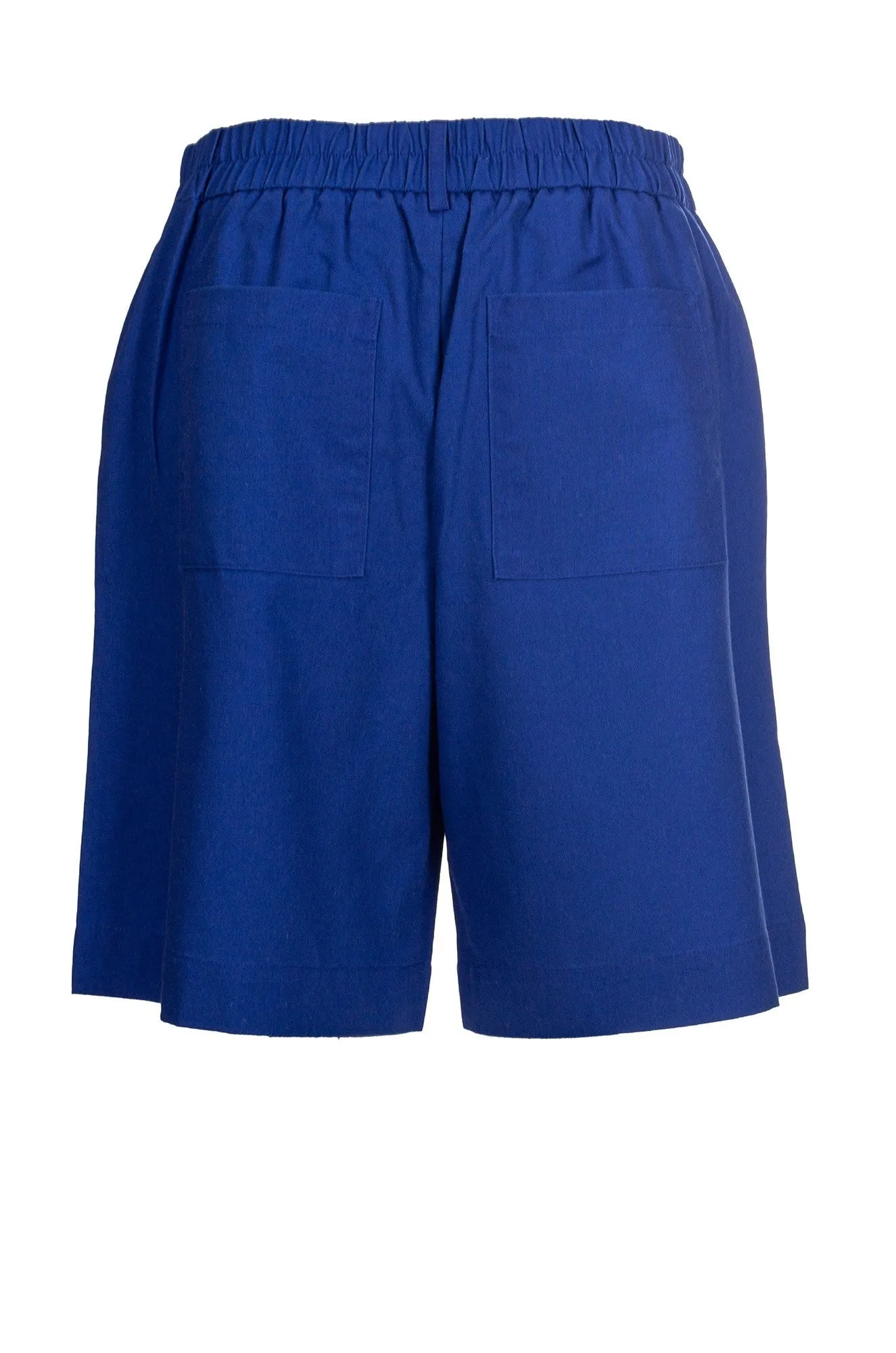 fishing attire Cotton Linen Blend Shorts | MED BLUE | 6780A1